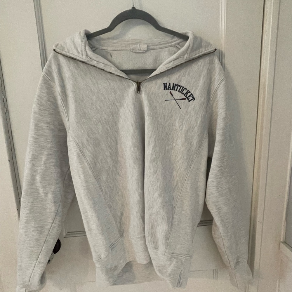 White/Gray Nantucket Quarter Zip